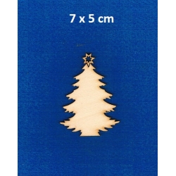 SKLEJKA #3mm Choinka  7x5cm  gwiazdka